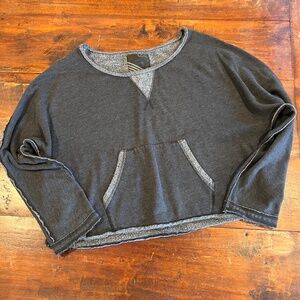 VANS Distressed Gray Cropped Sweatshirt XL